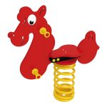 Gioco a molla con seduta singola a forma di cavallo