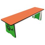 Panchina per arredo parchi giochi misura piccola senza schienale