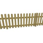 Staccionata lineare in legno per arredo urbano. Int.2m.