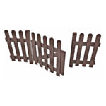 Cancelletto lineare in plastica riciclata a un'anta per arredo urbano.