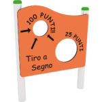 Pannello di gioco "Tiro a segno". Gioco inclusivo.