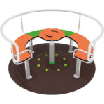 Giostra girevole per arredo parchi giochi. 6 posti.