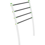 Spalliera da arrampicata curva. Per arredo area fitness.