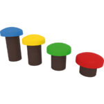 Gioco equilibrio 30cm per arredo parchi giochi. A forma di fungo.