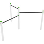 Gymbar in acciaio rinforzato. Per arredo aree fitness.