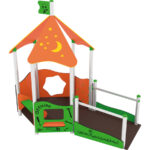 Casetta per arredo parchi giochi. Gioco inclusivo.