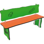 Panche per arredo parchi giochi. Con schienale.