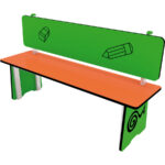 Panche per arredo parchi giochi. Con schienale.