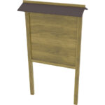 Bacheca in legno per arredo urbano.