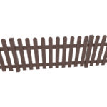 Staccionata lineare in plastica riciclata per arredo urbano. Int.2m. Con staffe per tassellare.