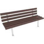 Panchina in plastica riciclata per esterno. Con schienale.