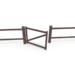 Cancelletto modello Montagna in plastica riciclata a un'anta per arredo urbano.