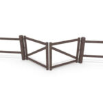 Cancelletto modello Montagna in plastica riciclata a doppia anta per arredo urbano.