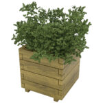 Fioriera in legno per arredo urbano. 100x100x52.