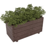 Fioriera in plastica riciclata per arredo urbano. 100x45x40.