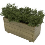 Fioriera in legno per arredo urbano. 100x45x52.
