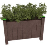 Fioriera modello city in plastica riciclata per arredo urbano. 120x45x52.