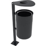 Cestino portarifiuti per esterno a 1 cesto.