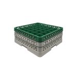 Cestello 6×6- Contiene 36 bicchieri- scomparto 74×74 – top colore verde.